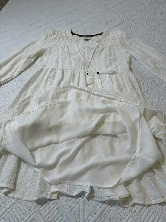 Knox Rose Cotton White Dress Crochet detail Size M - Picture 7 of 8
